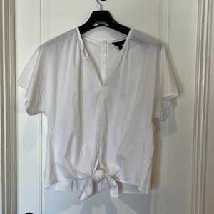 J Crew Short Sleeve Tie Front Button Back Shirt
